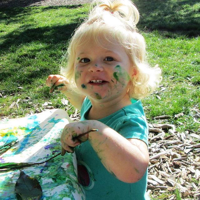 Outdoor art in the park-toddlers